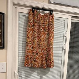 TanJay Multicolor Diamond Pattern A-Line Skirt